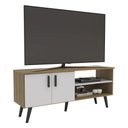 Ver imagem 5 de Rack para TV até 50 Polegadas com 2 Portas Retrô 121,2cm Multimóveis CR45366 Mel/Branco