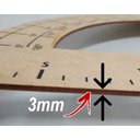 Ver imagem 2 de CONJ 3 Kit Geométrico do Professor Mdf Com 3 Réguas 1 Metro Com Pegador 3 Compasso Para Quadro Branc