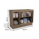 Ver imagem 2 de Balcão de Cozinha Modulado Maxxi G745 com 2 Portas sem Tampo 120cm Canela