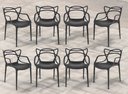 Ver imagem 2 de Kit com 8 Cadeiras Allegra Preta em Polipropileno Ideal para Sala de Jantar e Cozinha