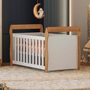 Ver imagem 4 de Berço Americano Mini Cama Star Branco Amadeirado Acetinado - Tigus