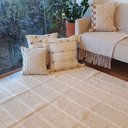 Ver imagem 3 de Tapete Peludo Algodão Sala Quarto Lines Cru 1,50 X 2,00