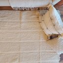 Ver imagem 4 de Tapete Peludo Algodão Sala Quarto Lines Cru 1,50 X 2,00