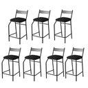 Ver imagem 1 de Kit 7 Banquetas Gourmet Para Bancada Ou Cozinha Ibiza Preto