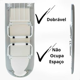 Tabua de Passar Roupa Portátil Dobrável Mesa com Porta Ferro Retrátil - 5