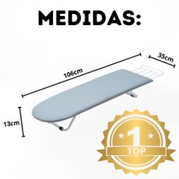 Tabua de Passar Roupa Portátil Dobrável Mesa com Porta Ferro Retrátil - 4