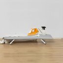 Ver imagem 2 de Tabua de Passar Roupa Portátil Dobrável Mesa com Porta Ferro Retrátil