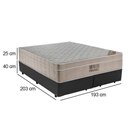 Ver imagem 3 de Cama Box King Bipartido Sintético + Colchão Ortobom Airtech Molas Ensacadas 65x193x203 Cinza