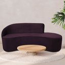 Ver imagem 2 de Sofá Curvo 4 Lugares 230cm Eron Braço Direito Veludo Roxo - Nexta Casa