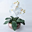 Ver imagem 3 de Arranjo 2 Orquídeas Artificiais em Vaso Cobre Anita