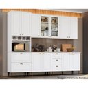 Ver imagem 1 de Cozinha com Pés 7 Peças (2 Armários + 1 Paneleiro + 2 Balcões + 2 Complementos) C5p52 Branco