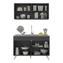 Ver imagem 5 de Armário de Compacta 2 peças Veneza Multimóveis MP2141.898 Preto/Branco