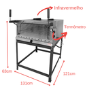 Ver imagem 3 de Forno de Pizza Industrial à Gás com Infravermelho 95x95cm Inox - MR Fogões