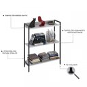 Ver imagem 4 de Kit 2 Estantes para Livros Industrial 3 Prateleiras 160CMX104CM Active Yescasa