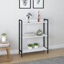 Ver imagem 5 de Kit 2 Estantes para Livros Industrial 3 Prateleiras 104cmx160cm Active Yescasa