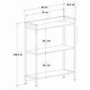 Ver imagem 3 de Kit 2 Estantes para Livros Industrial 3 Prateleiras 104cmx160cm Active Yescasa