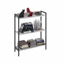 Ver imagem 7 de Kit 2 Estantes para Livros Industrial 3 Prateleiras 160CMX104CM Active Yescasa