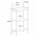 Ver imagem 3 de Kit 2 Estantes para Livros Industrial 3 Prateleiras 104CMX60CM Active Yescasa