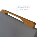 Ver imagem 6 de Conjunto Sala de Jantar Dubai Mesa e Cadeiras Madeira Maciça Linho Cinza