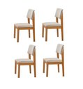 Ver imagem 1 de Kit 4 Cadeiras para Mesa de Jantar Estofada - Jade - Lj Móveis