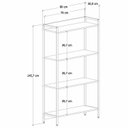 Ver imagem 2 de Kit 2 Estantes para Livros Médias Industrial Aço 4 Prateleiras 160CMX146CM Active Yescasa