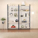 Ver imagem 1 de Kit 2 Estantes para Livros Altas Industrial Aço 5 Prateleiras 160CMX187CM Active Yescasa
