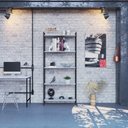 Ver imagem 5 de Kit 2 Estantes para Livros Altas Industrial Aço 5 Prateleiras 160CMX187CM Active Yescasa
