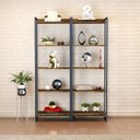 Ver imagem 1 de Kit 2 Estantes para Livros Altas Industrial Aço 5 Prateleiras 187cmx60cm Active Yescasa