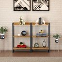 Ver imagem 1 de Kit 2 Estantes para Livros Industrial 3 Prateleiras 120CMX104CM Active Yescasa