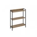 Ver imagem 7 de Kit 2 Estantes para Livros Industrial 3 Prateleiras 160CMX104CM Active Yescasa Marrom/Carvalho