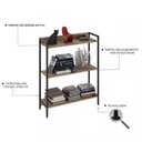 Ver imagem 4 de Kit 2 Estantes para Livros Industrial 3 Prateleiras 104cmx160cm Active Yescasa