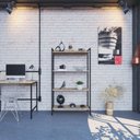 Ver mais imagens de Kit 2 Estantes para Livros Médias Industrial Aço 4 Prateleiras 146cmx80cm Active Yescasa