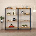 Ver imagem 1 de Kit 2 Estantes para Livros Médias Industrial Aço 4 Prateleiras 160CMX146CM Active Yescasa