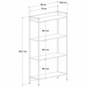 Ver imagem 2 de Kit 2 Estantes para Livros Médias Industrial Aço 4 Prateleiras 146cmx80cm Active Yescasa