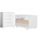 Ver imagem 1 de Berço Nacional Life 2217 com Cômoda Sapateira Olimpia Branco Flex-Albatroz