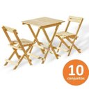 Ver imagem 7 de Conjunto 10 Mesas e 20 Cadeiras Dobráveis de Jardim