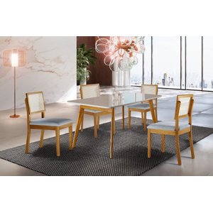 Mesa Slim 1,20x0,90 C/04 Cadeiras Vitoria C/ratam Mundial