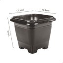 Ver imagem 2 de Vaso Quadrado - Preto - 800 Ml