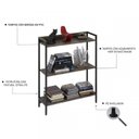 Ver imagem 3 de Kit 2 Estantes para Livros Industrial 3 Prateleiras 160CMX104CM Active Yescasa Marrom/Carvalho Dark