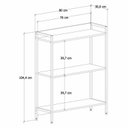 Ver imagem 2 de Kit 2 Estantes para Livros Industrial 3 Prateleiras 160CMX104CM Active Yescasa Marrom/Carvalho Dark