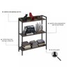 Kit 2 Estantes para Livros Industrial 3 Prateleiras 104cmx160cm Active Yescasa - 3