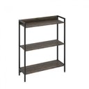 Ver imagem 7 de Kit 2 Estantes para Livros Industrial 3 Prateleiras 160CMX104CM Active Yescasa Marrom/Carvalho Dark