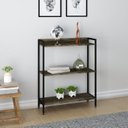 Ver imagem 5 de Kit 2 Estantes para Livros Industrial 3 Prateleiras 160CMX104CM Active Yescasa Marrom/Carvalho Dark