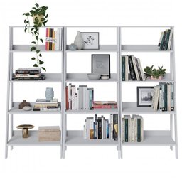 Estante para Livros Escada 140cmx183cm 4 Prateleiras Tok Yescasa - 5