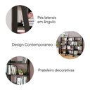 Ver imagem 2 de Estante para Livros Escada 140cmx183cm 4 Prateleiras Tok Yescasa