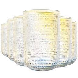 Jogo com 6 Copos de Vidro Pérola Rainbow para Àgua ou Suco 460ml - 1