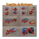 Ver imagem 6 de Prateleira Porta Livros Suporte Estante Nicho Decorativo Parede 2 Peças Vermelho Laca