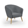 Poltrona Vênus com Puff Izar Suede Cinza Aradecor - 2