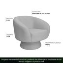 Ver imagem 4 de Poltrona Decorativa Liz Base Fixa Bouclé Cinza Claro - Nexta Casa
