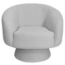 Ver imagem 6 de Poltrona Decorativa Liz Base Fixa Bouclé Cinza Claro - Nexta Casa